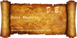 Dani Beatrix névjegykártya